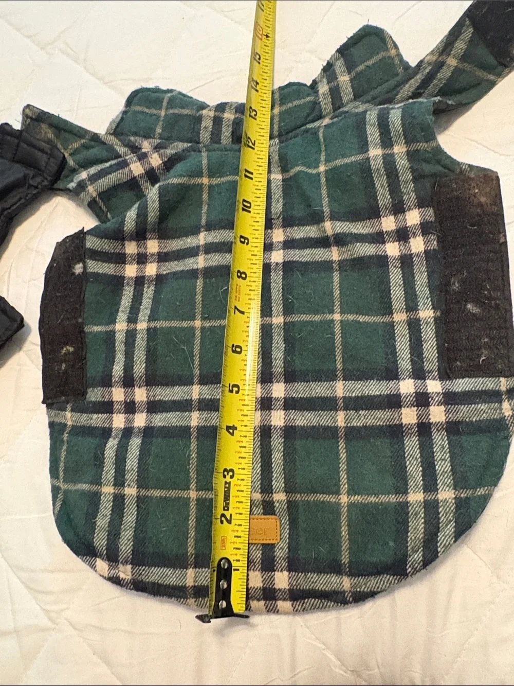 Dog Quilted Black Jacket - super cozy, easy to put on. Classic flannel warmth